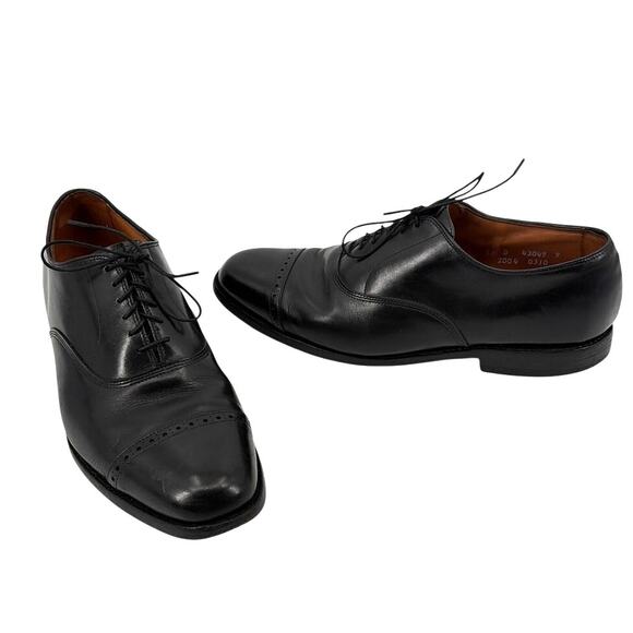 Allen Edmonds Byron Cap Toe Oxford Shoes Sz 10D Black Corpcore Old Money Ivy main image 7